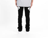 "PATCH MY HEART" FLARE STACK DENIM