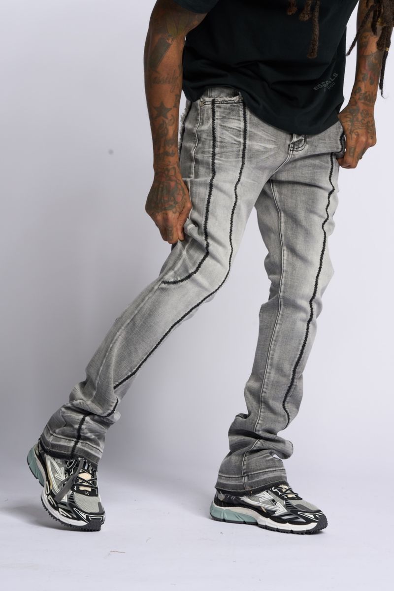 "DALI' STACKED DENIM (GREY)