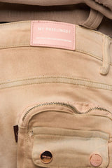 "JOURNEY TO GREATNESS" STACKED CARGO DENIM (CREAM)