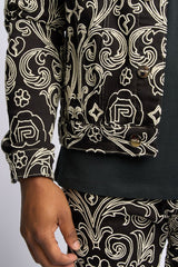 "LÜKS" DENIM JACKET (JET BLACK)