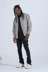 "FIRST MILLION" RHINESTONE STACK DENIM (JET BLACK)