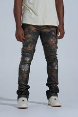"PRAY FOR THEM" STACK DENIM (CAMO)