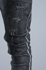 "WASHED AWAY" SKINNY DENIM (BLACK)
