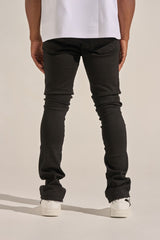 "ARISE" STACK DENIM (JET BLACK)