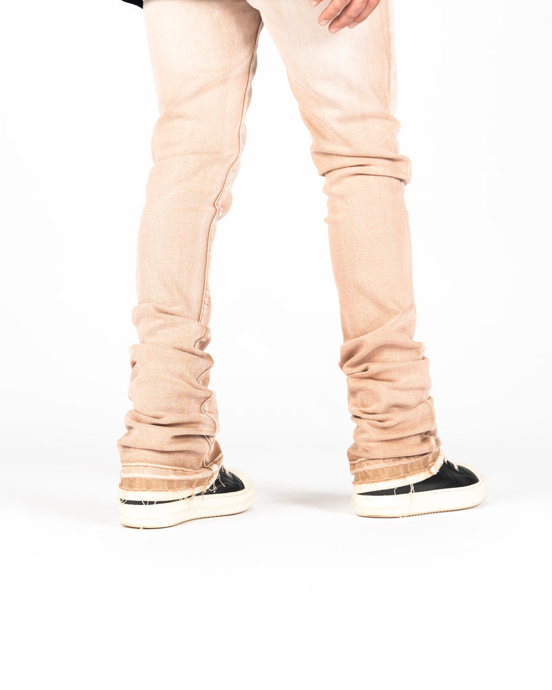 "ECHOED EMOTIONS" FLARE STACK DENIM